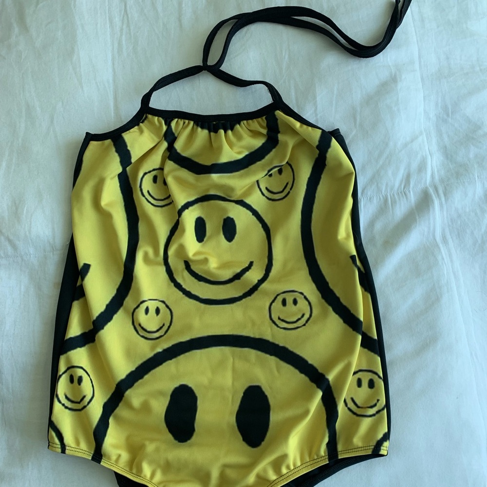 Dolls Kill smiley face rave bodysuit